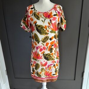 C Floral Print Dress - Pink and Green